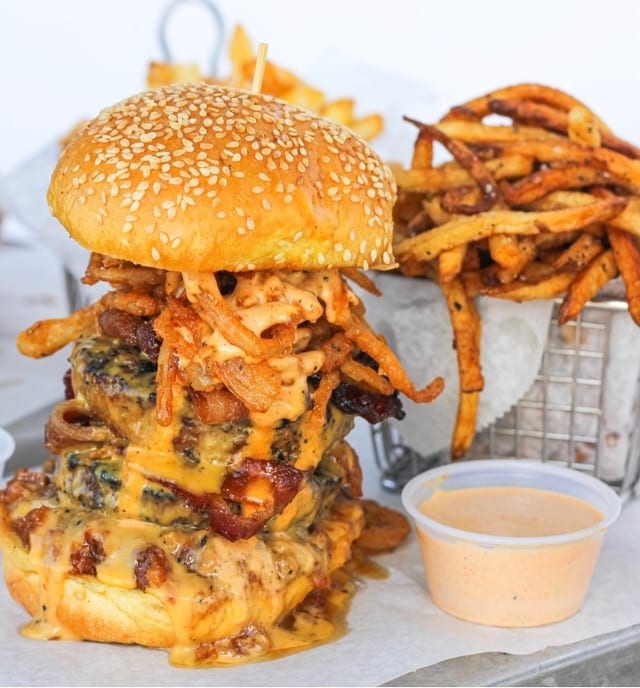 Copperpoint Beer Cheese Triple SMASH.